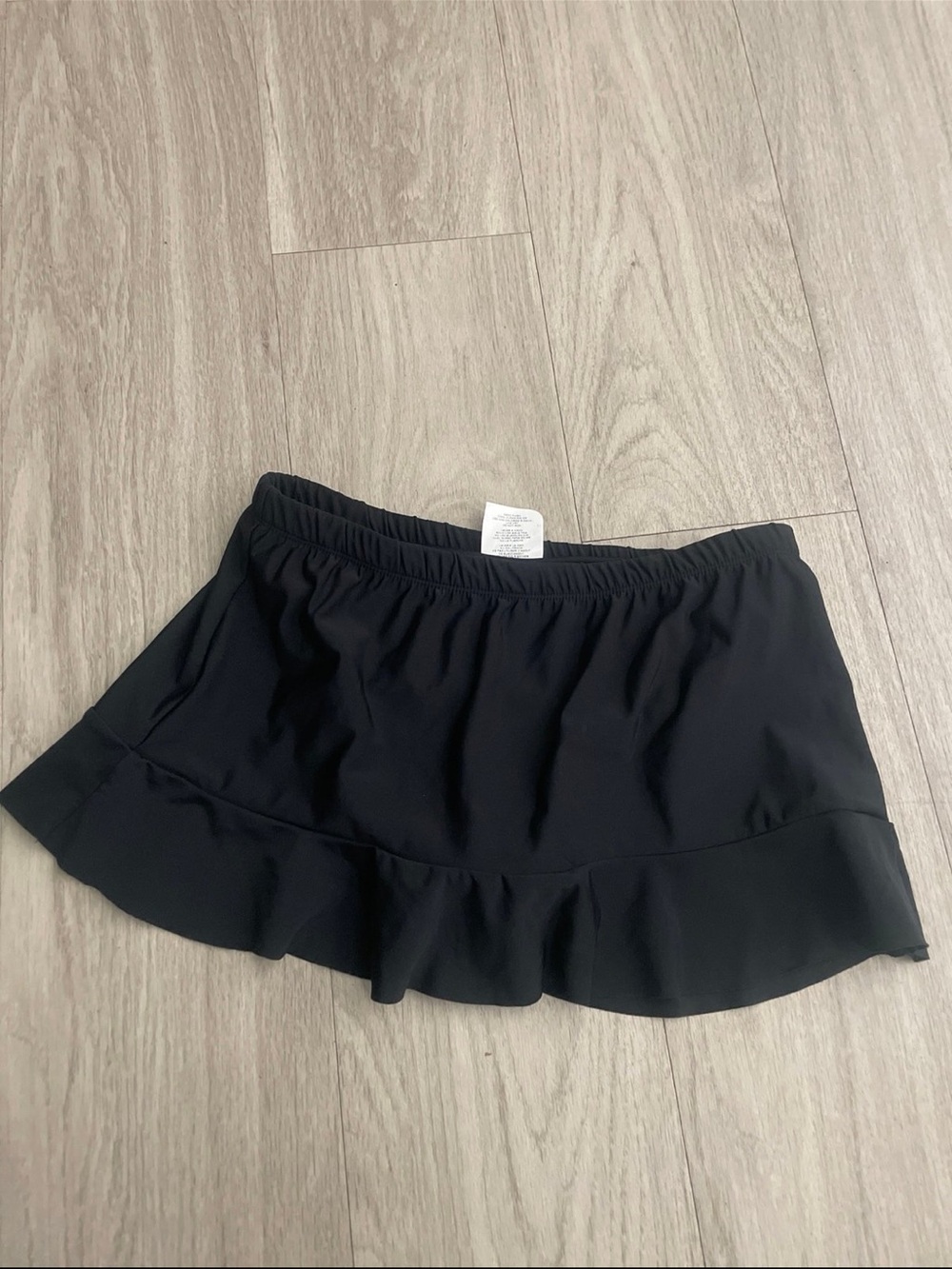 Black Ruffle Swim Skirt